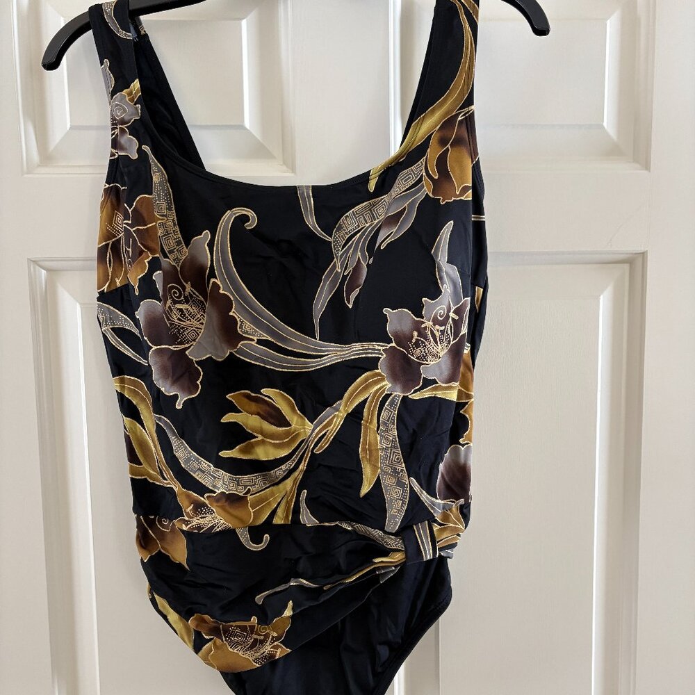 Longitude Swim Bathing Suit Black size 16 - Picture 1 of 4